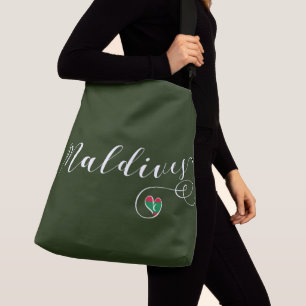 Bolsa Ajustável Maldives embandeiram no coração, maldivo