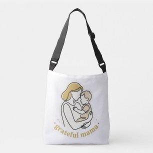 Bolsa Ajustável Mama Grata Arte de Linha Minimalista Mãe e Bebê