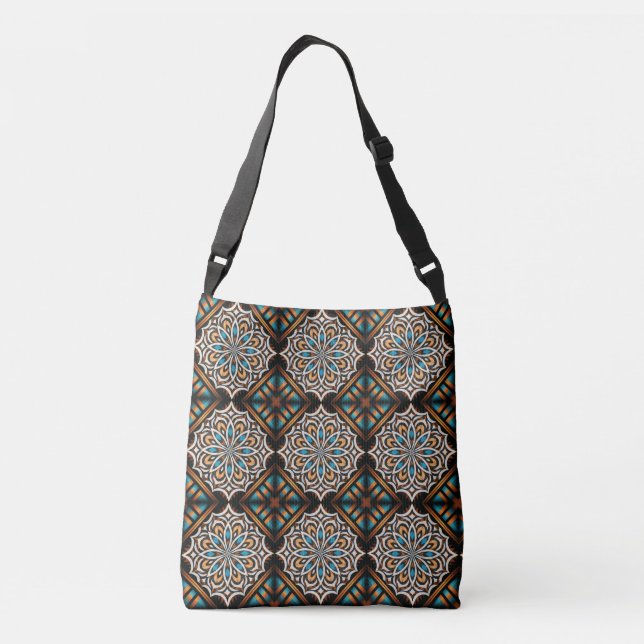 Bolsa Ajustável Mandalas de Flores Tecido (Verso)