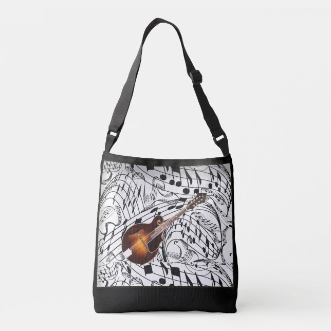 BOLSA AJUSTÁVEL MANDOLINA EM NOTAS DE MÚSICA (Verso)