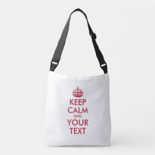 Bolsa Ajustável MANTENHA CALMA Personalizada e o texto do TEXTO -