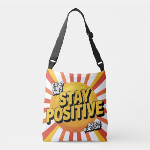 Bolsa Ajustável Mantenha-se Positivo" Design motivacional para Ins