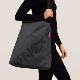 Bolsa Ajustável Manuscrito Preto com Marcador de Tom em Tom