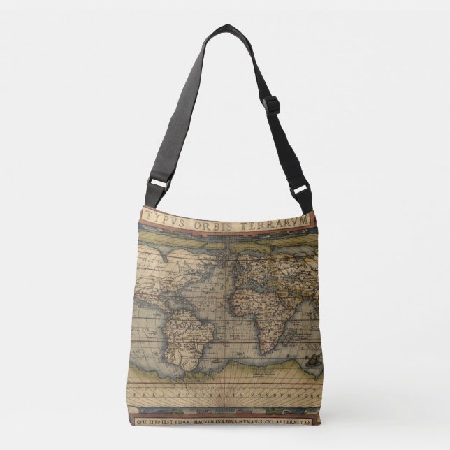 Bolsa Ajustável Mapa antigo do mundo (Frente)