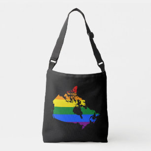 Bolsa Ajustável Mapa do orgulho LGBT canadense Crossbody Bag