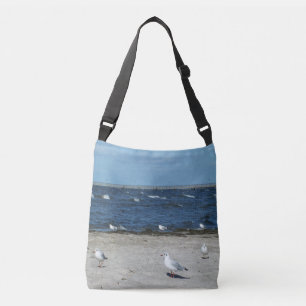 Bolsa Ajustável mar, água, gaivota, pássaro, viagem, azul, céu,