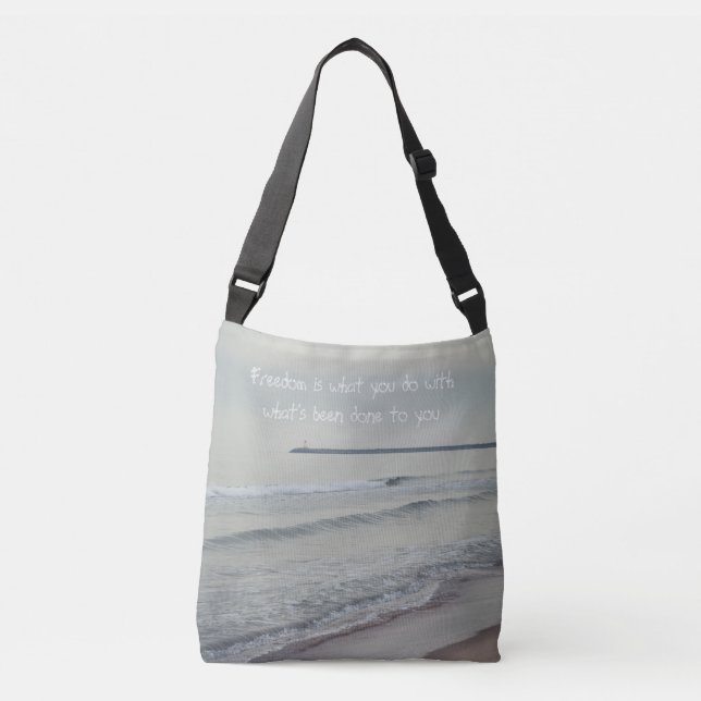 Bolsa Ajustável Mar frio e tranquilo no dia de inverno (Frente)