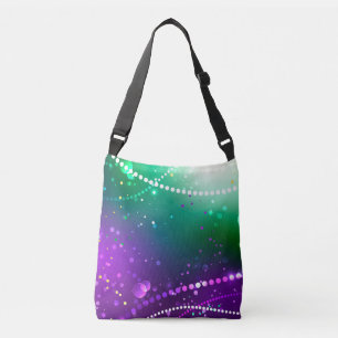 Bolsa Ajustável Mardi Gras Festivo Purple Background