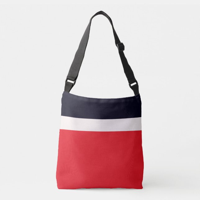 Bolsa Ajustável Marinho Azul com Vermelho (Frente)