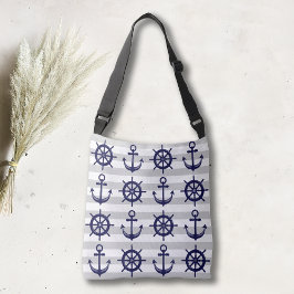 Bolsa Ajustável Marinho Blue Anchor Barco Cinza de Roda Náutica