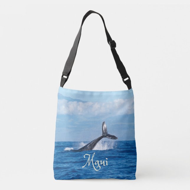 Bolsa Ajustável Maui Hawaii Ocean Whale Tail (Verso)