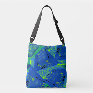 Bolsa Ajustável Mazipoodles Origami Chintz (L) Azul Verde