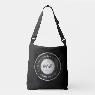 Bolsa Ajustável MEDALHA Prata Campeão DIY IMPRESSÃO PERSONALIZADA