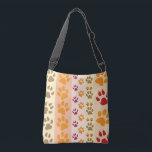 Bolsa Ajustável Melhor Padrão de Pets de Impressão da Pata de Cão<br><div class="desc">O padrão colorido da pata é moderno e sofisticado. Perfeito em todas as decorações,  papéis de parede,  papel de embrulho,  tecidos,  acessórios e material de estimação. Dê um presente aos seus amantes!</div>