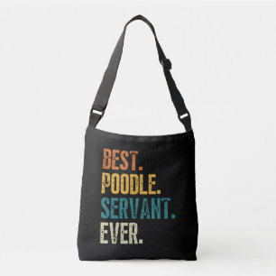 Bolsa Ajustável Melhor Servidor de Cachorro de Poodô Retrô Sofrido