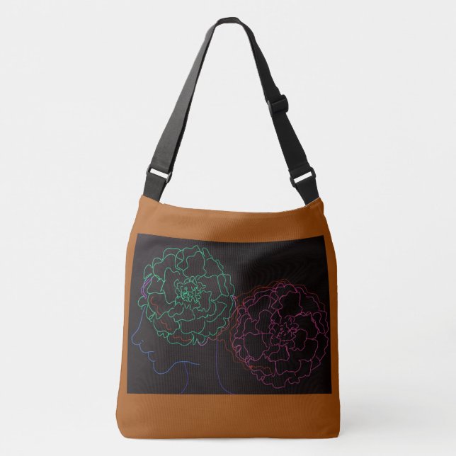 Bolsa Ajustável Menina com Marigold Afro Puffs (Frente)