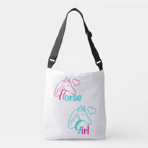 Bolsa Ajustável Menina de Cavalo em Rosa e Turquesa