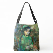 Menina em vestida verde