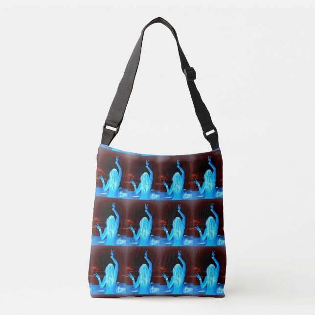 Bolsa Ajustável menina groovy do hippie (Frente)