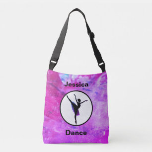 Bolsa Ajustável Meninas Ballerina Dancer Watercolor Bag