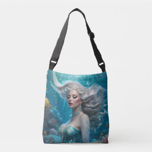 Bolsa Ajustável Mermaid Silver Hair Turquoise Ocean