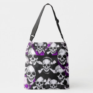 Bolsa Ajustável Metal preto roxo do crânio