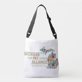 Bolsa Ajustável Michigan Paw Prints and One Voice Crossbody Bag