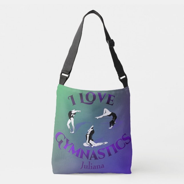 Bolsa Ajustável Miúdos eu amo a ginástica personalizada (Frente)