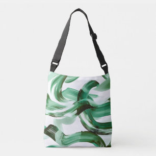 Bolsa Ajustável Moderno Abstrato Traços de Pincel Verde Minimalist