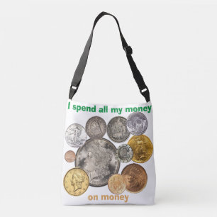 Bolsa Ajustável Moedas Coletando: Gasto todo meu dinheiro com dinh