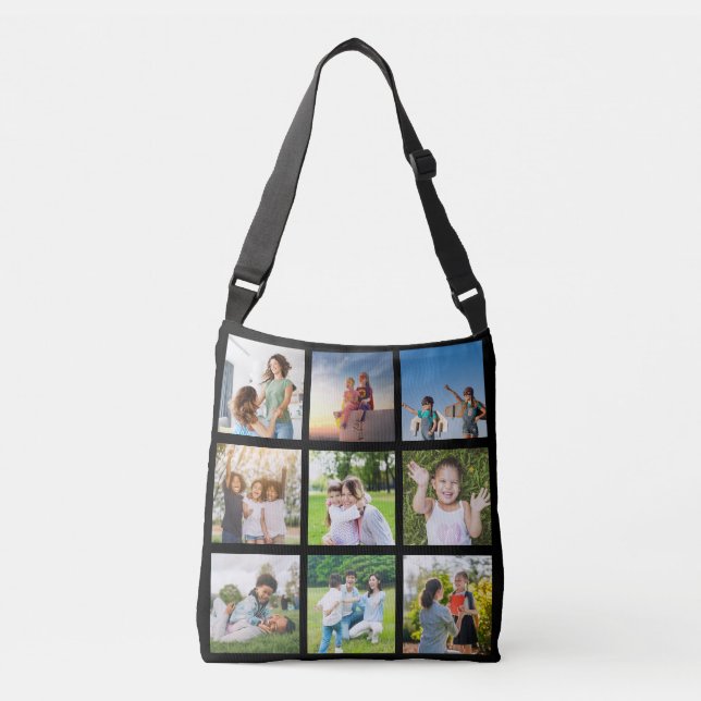 Bolsa Ajustável Momentos Estimados: personalizável 9 Fotografias C (Frente)