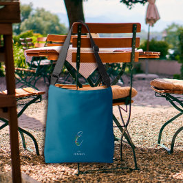 Bolsa Ajustável Monograma de aquarela E enfermeiro azul escuro