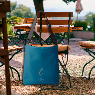 Bolsa Ajustável Monograma de aquarela E enfermeiro azul escuro