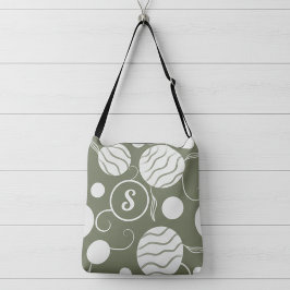 Bolsa Ajustável Monograma de Círculos de Creme
