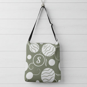 Bolsa Ajustável Monograma de Círculos de Creme