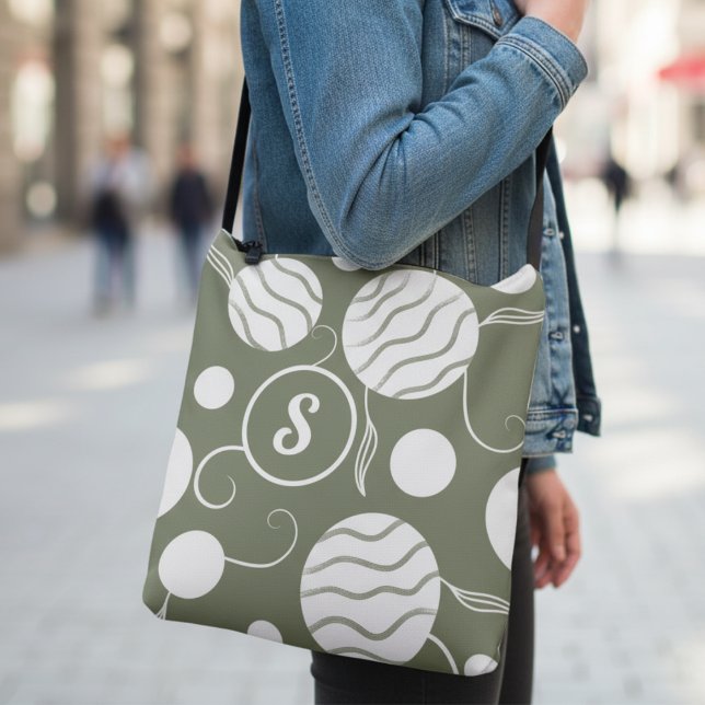 Bolsa Ajustável Monograma de Círculos de Creme (Perfect for school, errands, or weekend hangs. This shoulder bag is all about style and function.)