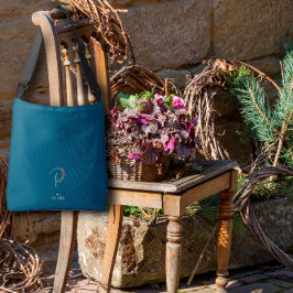 Bolsa Ajustável Monograma de letra P em aquarela enfermeira azul e