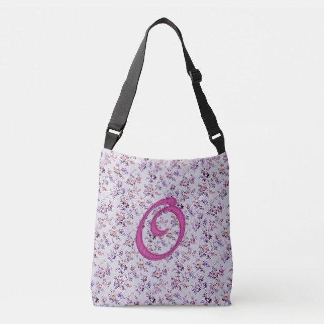 Bolsa Ajustável Monograma de luxo floral O (Frente)