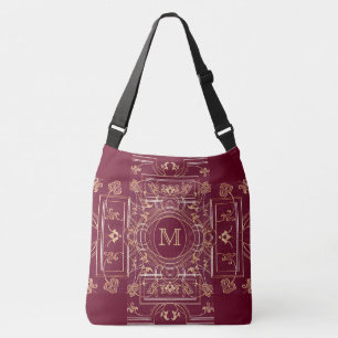 Bolsa Ajustável Monograma do antigo e Dourado Cobrir do Livro Russ