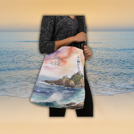 Bolsa Ajustável Monograma do Farol de Byron Bay Sketch |