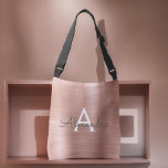 Bolsa Ajustável Monograma Dourado de aço inoxidável rosa rosa rosa<br><div class="desc">Rosa Rosa Rosa Rosa Dourada Faux Stainless Steel Elegante Bag. Este saco pode ser personalizado para incluir o seu nome inicial e próprio.</div>