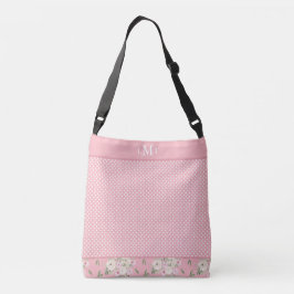 Bolsa Ajustável Monograma Floral de Coloração Polkadot Rosa