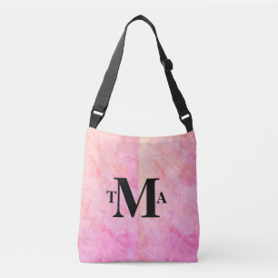 Bolsa Ajustável Monograma Iniciais Cores de Água Rosa