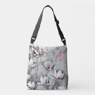 Bolsa Ajustável Monograma Magnólia cor-de-rosa cinza preta