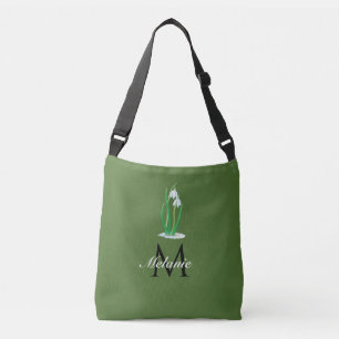 Bolsa Ajustável Monograma Personalizado de Primavera inicial de fl