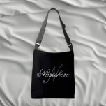Bolsa Ajustável Monograma Personalizado Único de Nomes Preto e Bra<br><div class="desc">Design de Monograma Personalizado de Nome Preto e Branco Único para qualquer pessoa.</div>