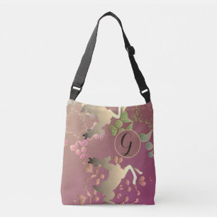 Bolsa Ajustável Monograma Reindeer e flocos de neve