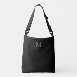 Bolsa Ajustável Monograma Simples Preto