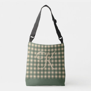 Bolsa Ajustável Monograma Verde Tan Buffalo Xadrez País Russo