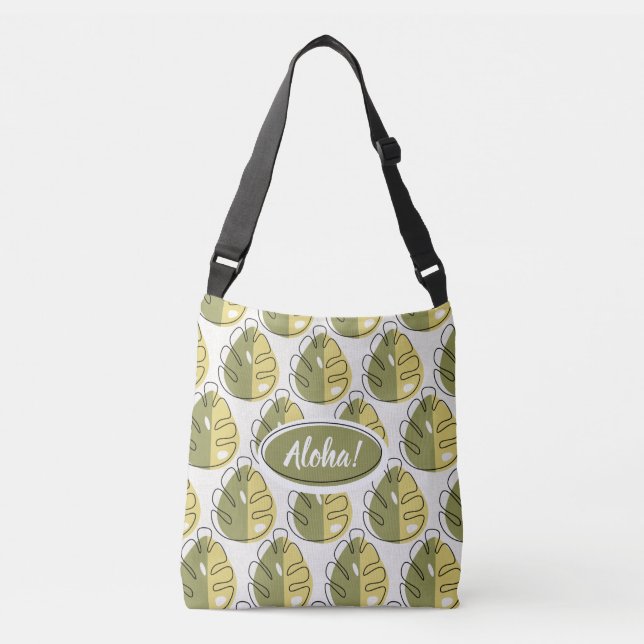 Bolsa Ajustável Monstera Leaves - Green (Frente)